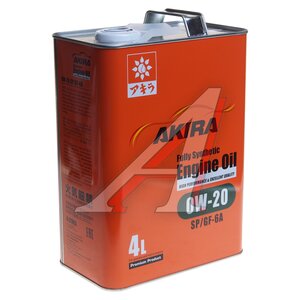 Изображение 1, A00032230-004 Масло моторное AKIRA ENGINE OIL 0W20 синт.4л Япония