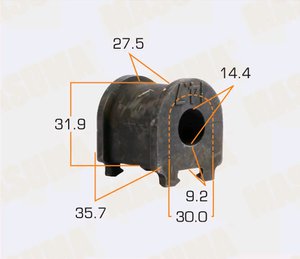 Изображение 2, MP-1232 Втулка стабилизатора TOYOTA заднего MASUMA