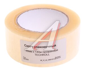 Изображение 1, W_И_Ш_06810128/101/4 Скотч упаковочный 48ммх140м прозрачный TECHROLL