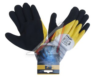 Изображение 2, 1080-ЕNProfil Перчатки нейлоновые с полиуретаном черно-желтые