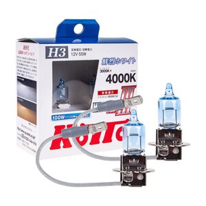 Изображение 1, P0752W Лампа 12V H3 55W РK22s бокс (2шт.) Whitebeam KOITO