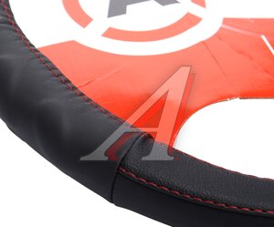 Изображение 2, AP-1070 BK/BK (M) Оплетка руля (M) 37-39см черная натуральная кожа Luxury AUTOPROFI