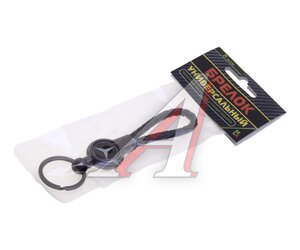 Изображение 3, BKP 006 Брелок "MERCEDES" металл,  кожа,  логотип на подвеске,  черный MASHINOKOM