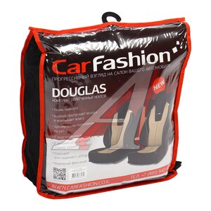 Изображение 4, 22032 Авточехлы (майка) полиэстер черные (7 предм.) DouglasCARFASHION