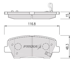 Изображение 1, FPK26R Колодки тормозные KIA Mohave (08-) задние (4шт.) (ЗАМЕНА FPH23R) FRIXA