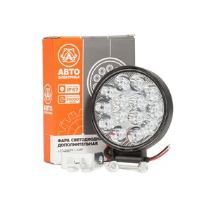 Изображение 1, AE42R-14LED-PC-MINI Фара рабочего света круглая 85х23х112 42Вт 14 светодиодов рассеянный свет AVTOELECTRICA