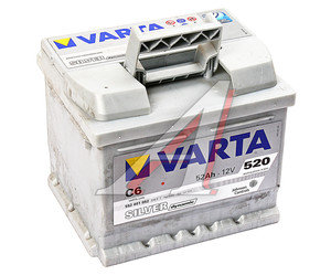 Изображение 1, 6СТ52(0) С6 Аккумулятор VARTA Silver Dynamic 52А/ч обратная полярность,  низкий