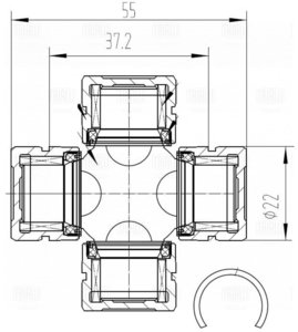 Изображение 3, CC406 Крестовина MITSUBISHI вала карданного (40.00х22.00) TRIALLI