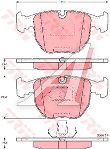 Изображение 4, GDB1261 Колодки тормозные BMW E38 740,  X5 передние (4шт.) TRW