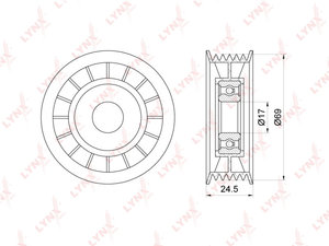 Изображение 2, PB5162 Ролик приводного ремня FORD Focus (1.4/1.6) натяжителя LYNX
