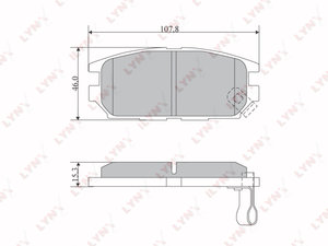 Изображение 1, BD5517 Колодки тормозные MITSUBISHI Lancer (92-98), Galant задние (4шт.) LYNX