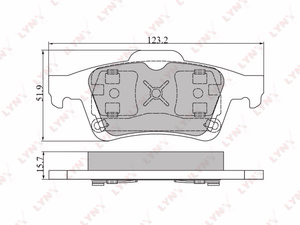Изображение 1, BD6302 Колодки тормозные NISSAN Primera (00-) задние (4шт.) LYNX
