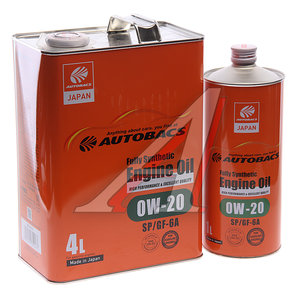 Изображение 1, A00032230-401 Масло моторное ENGINE OIL 0W20 синт.4л+1л Япония AUTOBACS