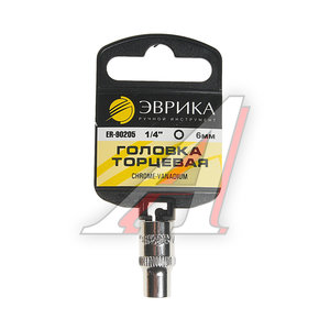 Изображение 1, ER-90205H Головка торцевая 1/4" 06мм с держателем ЭВРИКА