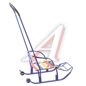 Изображение 3, Метеор-3005 Санки металлические (с колесиками) 5+ Мишутка