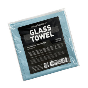 Изображение 2, SS902 Салфетка микрофибра для стекол 40х40см Glass Towel SHINE SYSTEMS