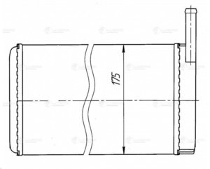 Изображение 7, LRH1208 Радиатор отопителя УРАЛ-4320 алюминиевый LUZAR