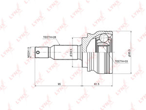 Изображение 4, CO3643 Шрус наружный MITSUBISHI LYNX