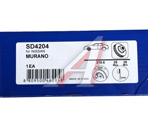 Изображение 6, SD4204 Диск тормозной NISSAN Murano (Z50) (02-07) передний (1шт.) SANGSIN