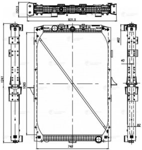 Изображение 4, LRc2802 Радиатор DAF XF105 (05-) охлаждения двигателя (с рамкой) LUZAR