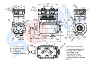 Изображение 4, 35090280010 Компрессор IVECO (2-х цилиндровый) SORL