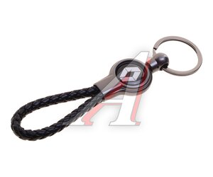 Изображение 2, BKP 018 Брелок "RENAULT" металл,  кожа,  логотип на подвеске,  черный MASHINOKOM