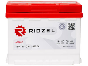 Изображение 1, 6СТ60(1) AB060.1 Аккумулятор RIDZEL 60А/ч