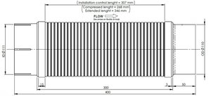Изображение 4, 4IA007 Гофра MAN выхлопной системы (d=110 L=400) E-line DINEX