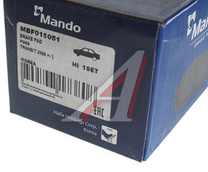 Изображение 4, MBF015051 Колодки тормозные FORD Transit (06-) задние (4шт.) MANDO