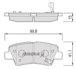 Изображение 6, FPH17R Колодки тормозные HYUNDAI Solaris (10-) KIA Rio GEELY Atlas Pro (NL-3B) задние (4шт.) FRIXA