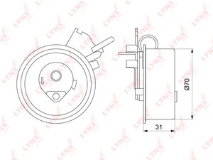 Изображение 2, PB1187 Ролик ГРМ HYUNDAI Elantra (06-) (2.0), i30 натяжителя LYNX