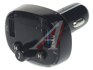 Изображение 1, BCC02 Black Устройство зарядное в прикуриватель с трансмиттером (bluetooth, hands free) черное XO
