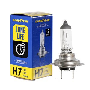 Изображение 1, GY017122 Лампа 12V H7 55W PX26d Long Life GOODYEAR