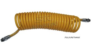 Изображение 1, INF.10.165 Шланг пневматический витой М16 L=7.5м (желтый) Polyurethane STARTEC