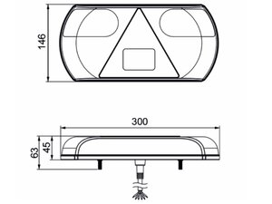 Изображение 4, 370-17-031 Фонарь задний универсальный светодиодный 12/24V с задним ходом левый MEGAPOWER