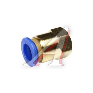 Изображение 2, ER-SPCF10-02 Соединитель трубки ПВХ, полиамид d=10мм (внутренняя резьба) 1/4" прямой металлический ЭВРИКА