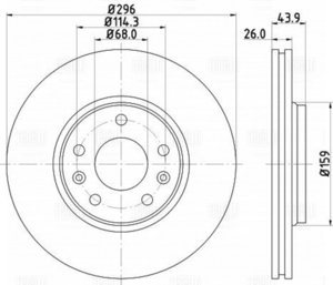 Изображение 3, DF095115 Диск тормозной RENAULT Laguna 3 (07-) передний (1шт.) TRIALLI