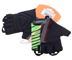 Изображение 2, УТ00028784 Перчатки велосипедные L черно-зеленые TRIX