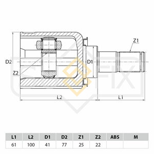 Изображение 2, ST1123 ШРУС внутренний KIA Ceed (06-12) комплект SUFIX