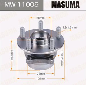 Изображение 2, MW-11005 Ступица TOYOTA Prius (05-09) передняя MASUMA