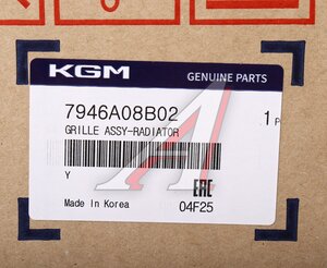 Изображение 3, 7946A08B02 Облицовка радиатора SSANGYONG Rexton (06-) (серебряная) OE