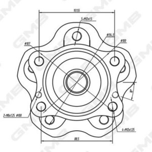 Изображение 6, GH34930 Ступица NISSAN Qashqai (14-) (4WD) задняя в сборе GMB