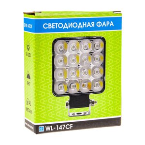 Изображение 3, 5270 Фара рабочего света квадратная 100х100мм 32Вт 16LED (ближний свет) 10-30V ВЫМПЕЛ
