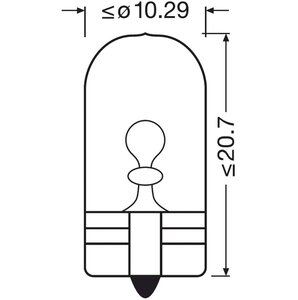 Изображение 5, 2886X Лампа 12V W6W W2.1x9.5d OSRAM