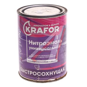 Изображение 1, 479 Краска белая 700г НЦ-132 (Уценка) KRAFOR