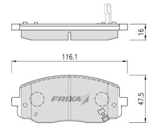 Изображение 1, FPK20 Колодки тормозные KIA Picanto (04-) передние (4шт.) FRIXA