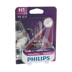 Изображение 2, 12258VPB1 Лампа 12V H1 55W P14.5s +60% блистер (1шт.) Visionplus PHILIPS