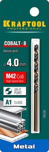 Изображение 4, 29656-4 Сверло по металлу 4.0х75мм HSS Cobalt KRAFTOOL