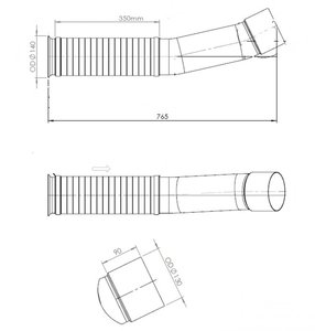 Изображение 3, 53252 Труба выхлопная глушителя MERCEDES Actros (нерж) DINEX