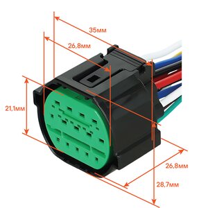 Изображение 5, AECC106 Разъём 14 pin с проводами AIRLINE